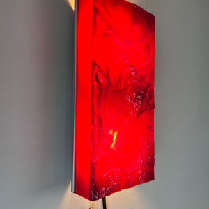 Wandlampe rot von Uwe Mersch 70er