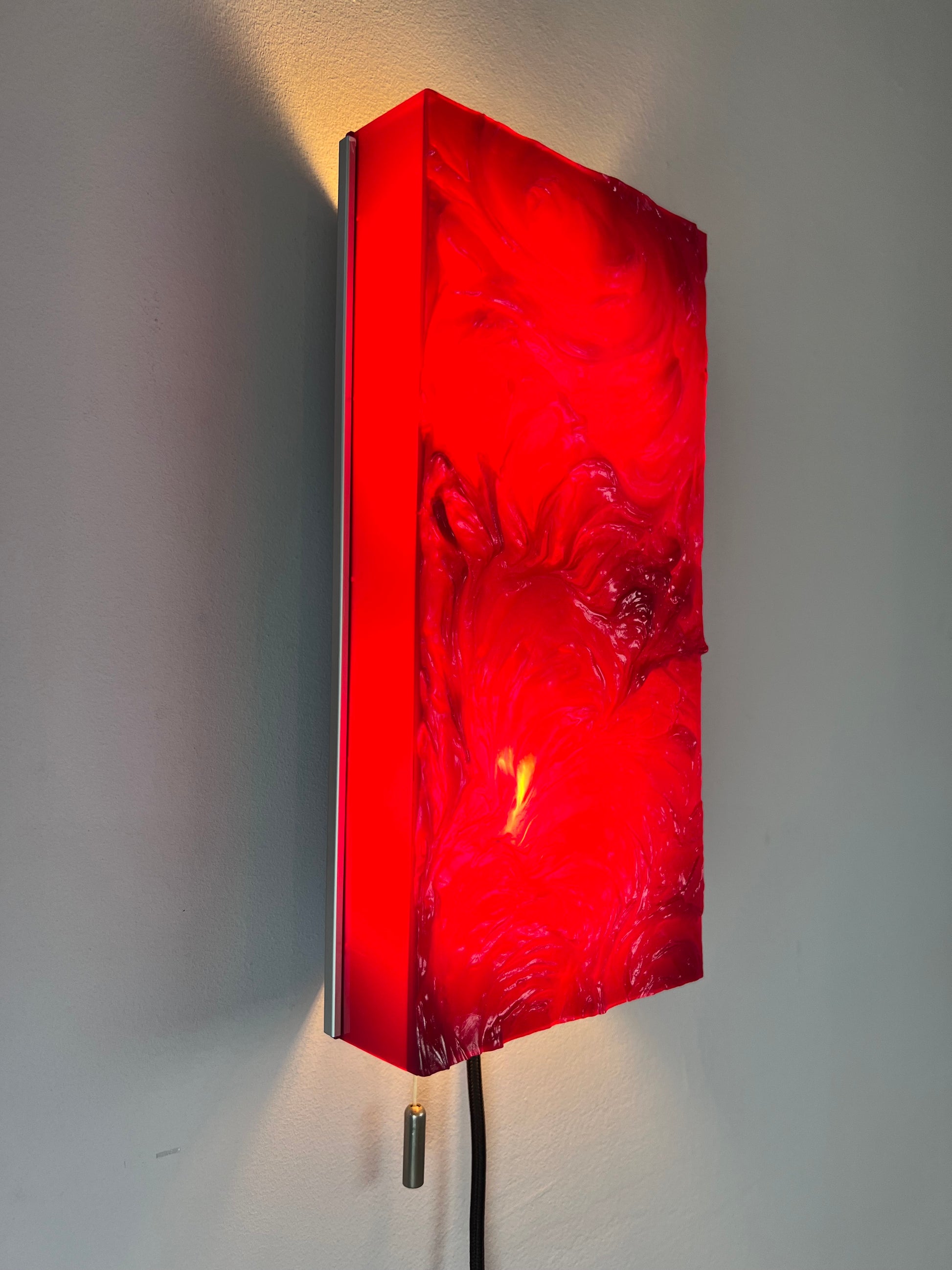 Wandlampe rot von Uwe Mersch 70er