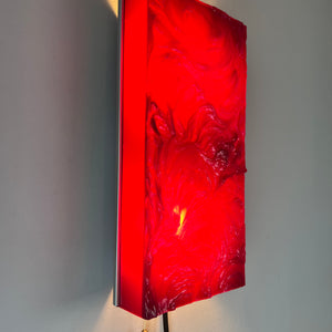 Wandlampe rot von Uwe Mersch 70er