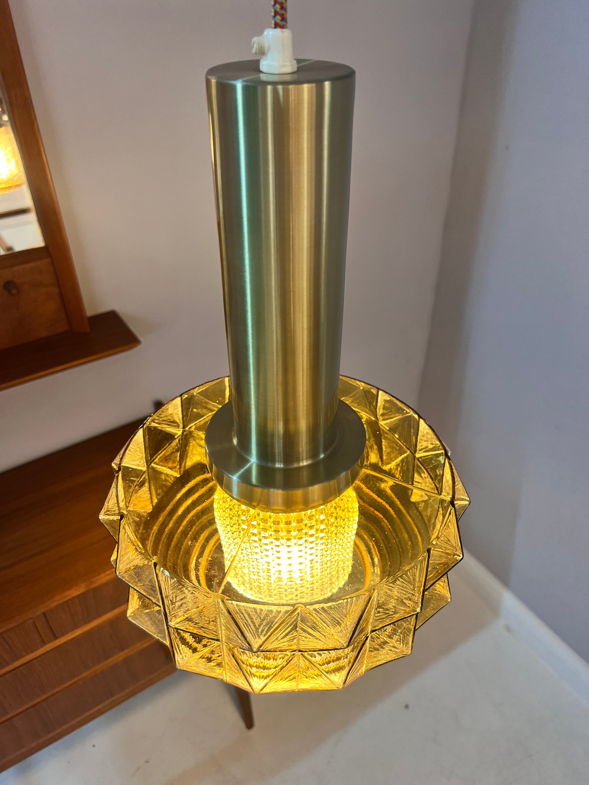 Hängelampe gold Glas von Vitrika
