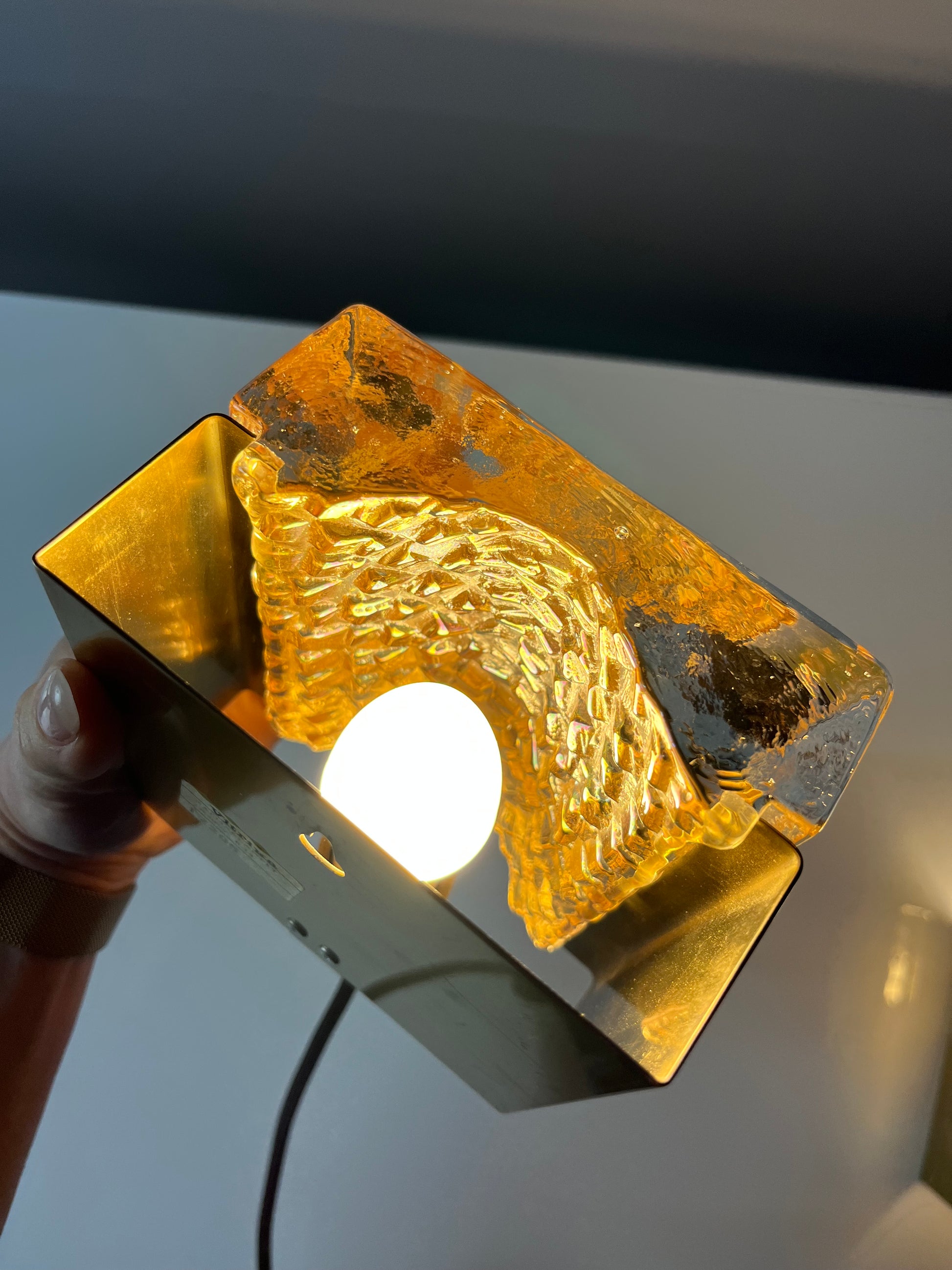 Set: 2x Wandlampe Kalmarlampet 17205 gold Messing Glas von Vitrika