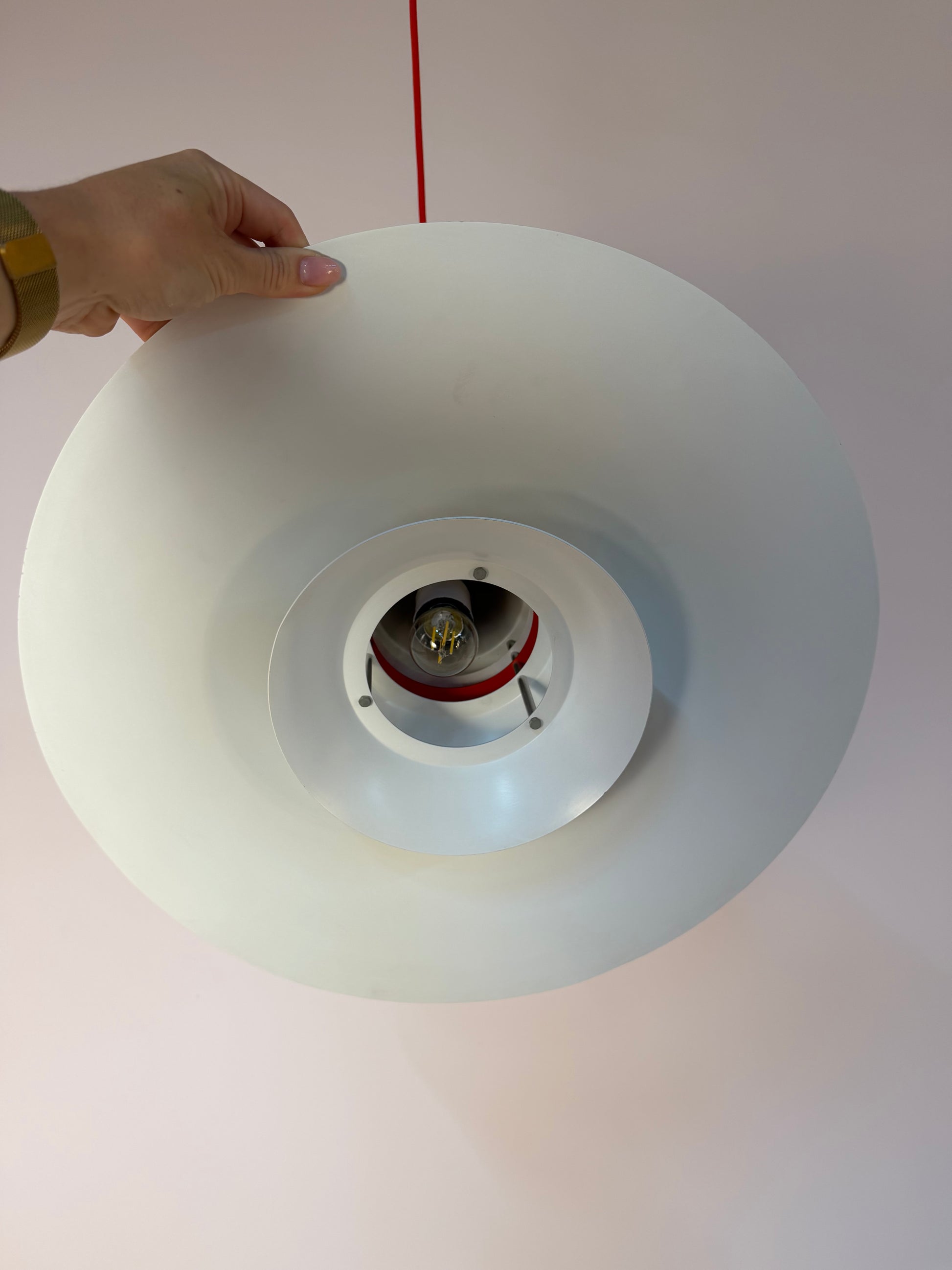 Lamellenlampe weiß schwarz von Bent Nordsted für Lyskaer Belysning
