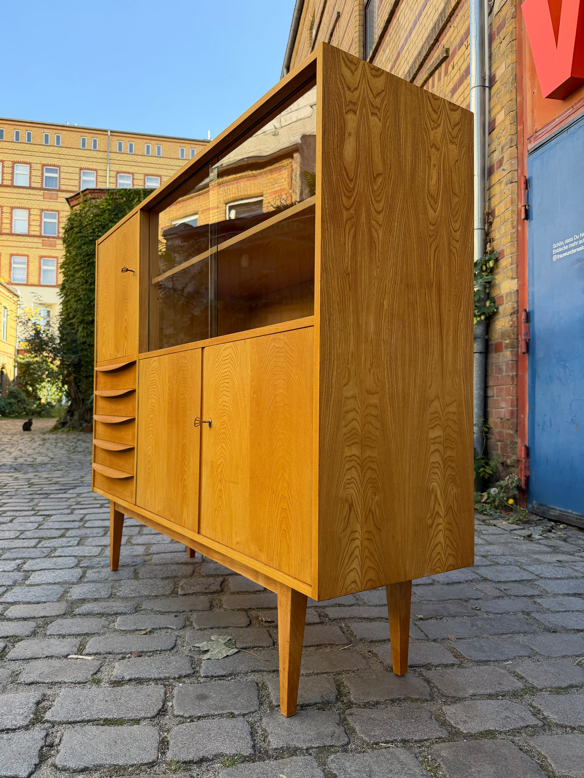 Highboard Typ 602/G Esche von Franz Ehrlich für Hellerau