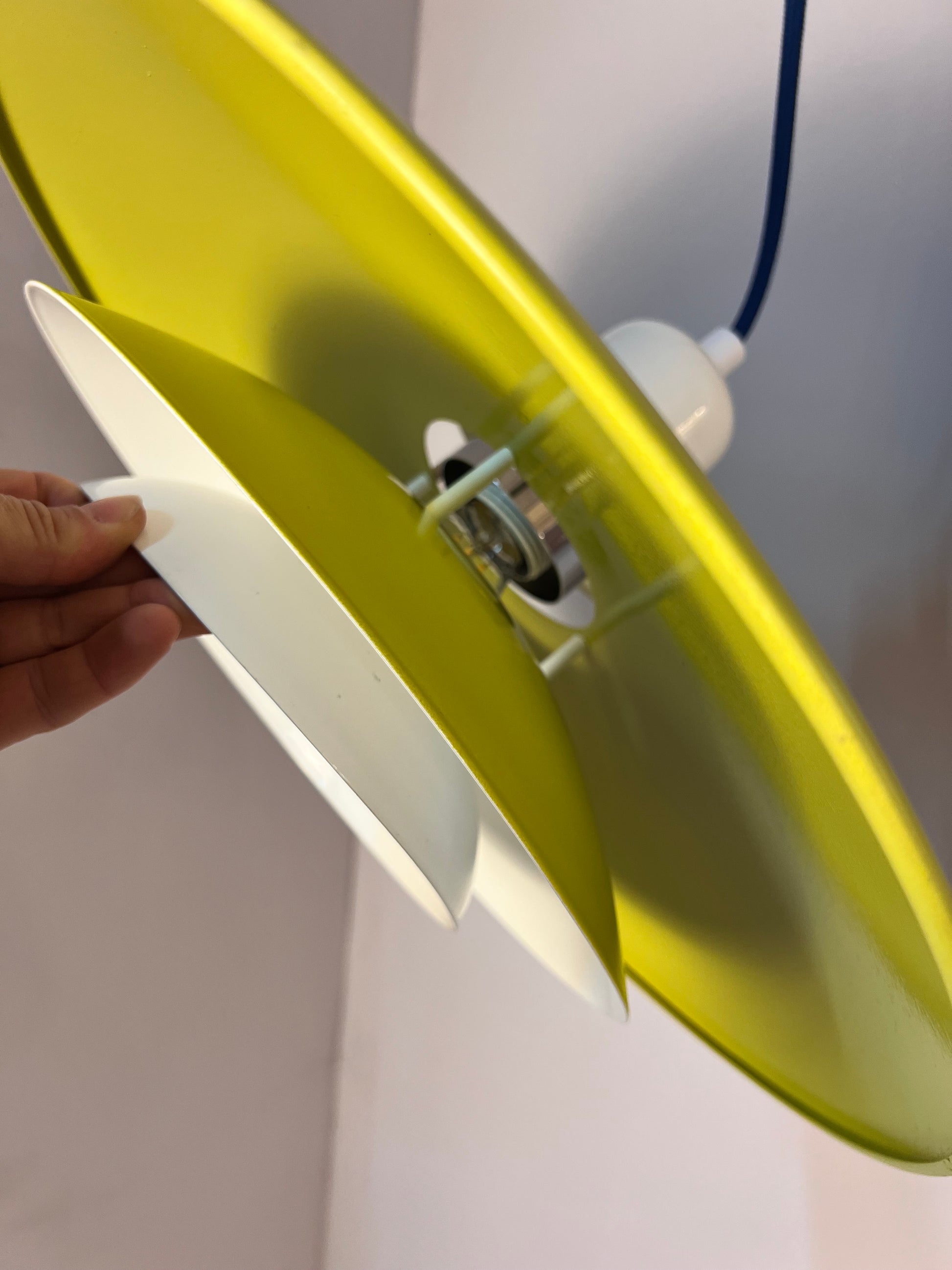 Lamellenlampe teils neu lackiert aus Dänemark