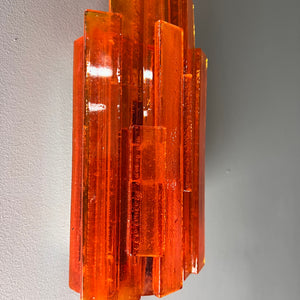 Wandlampe orange von Claus Bolby für Cebo