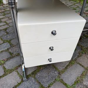 Schreibtisch weiß Fiberglas Chrom von 2 INN Lissone