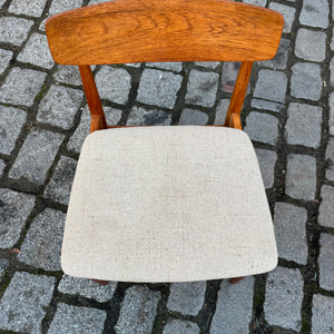 Set: 6x Polsterstuhl beige Teak von Casala