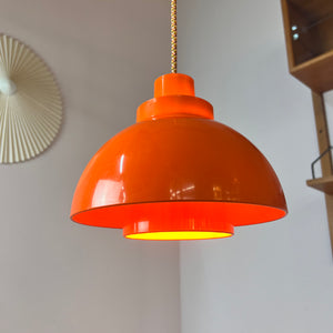Hängelampe Minisol orange von K. Kewo für Nordisk Solar