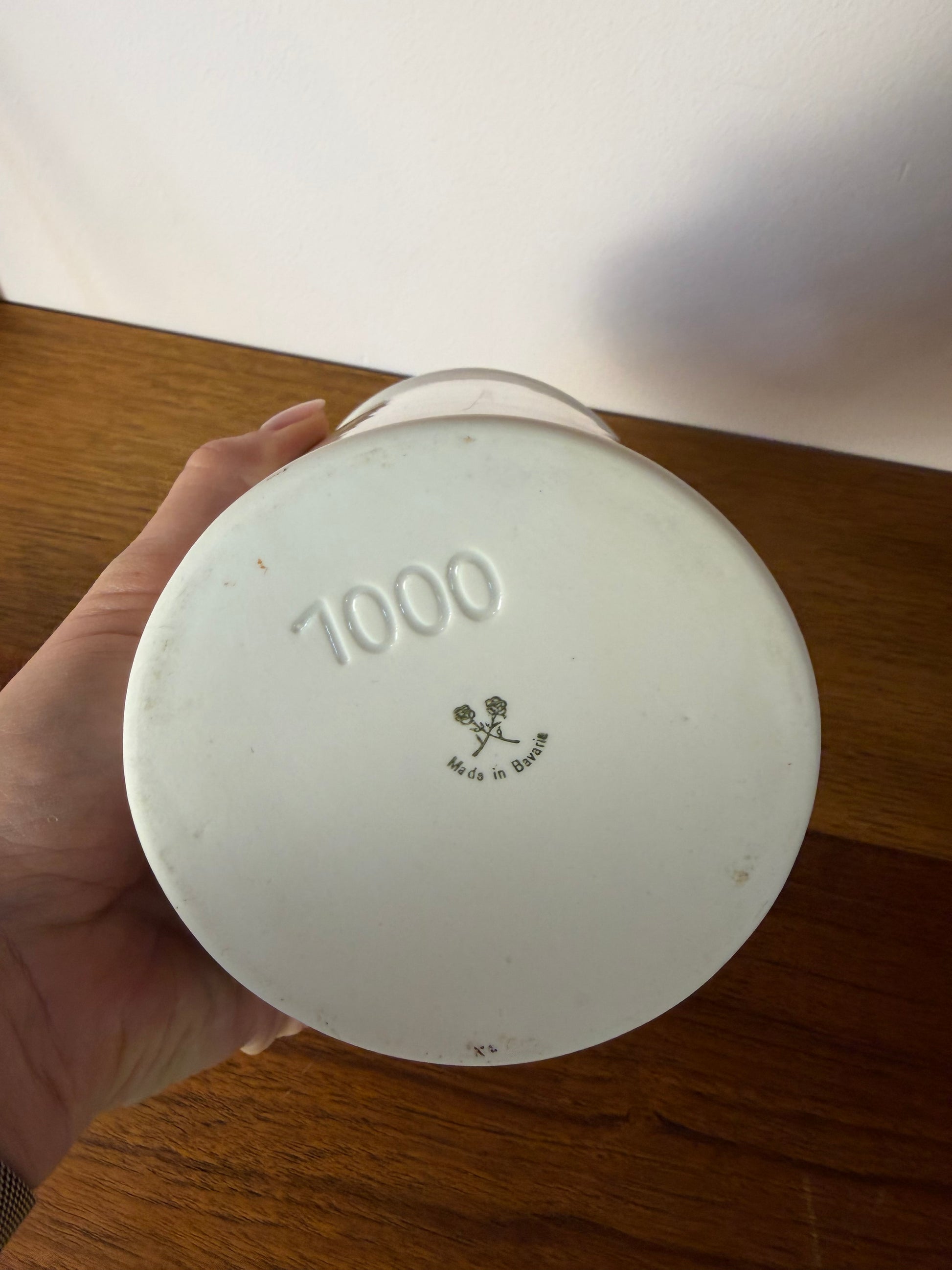 Apothekerdose Ungt. Cereum weiß Porzellan - 1000 ml