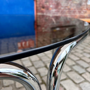 Runder Esstisch Rauchglas Chrom Ø 104,5 cm