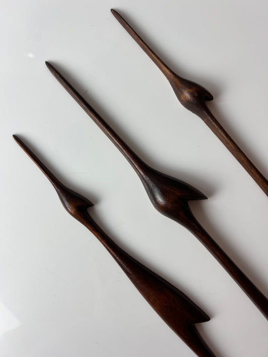 Set: Kranich Trio Teak Wandschmuck