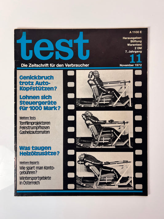 Stiftung Warentest Zeitschrift November 1972