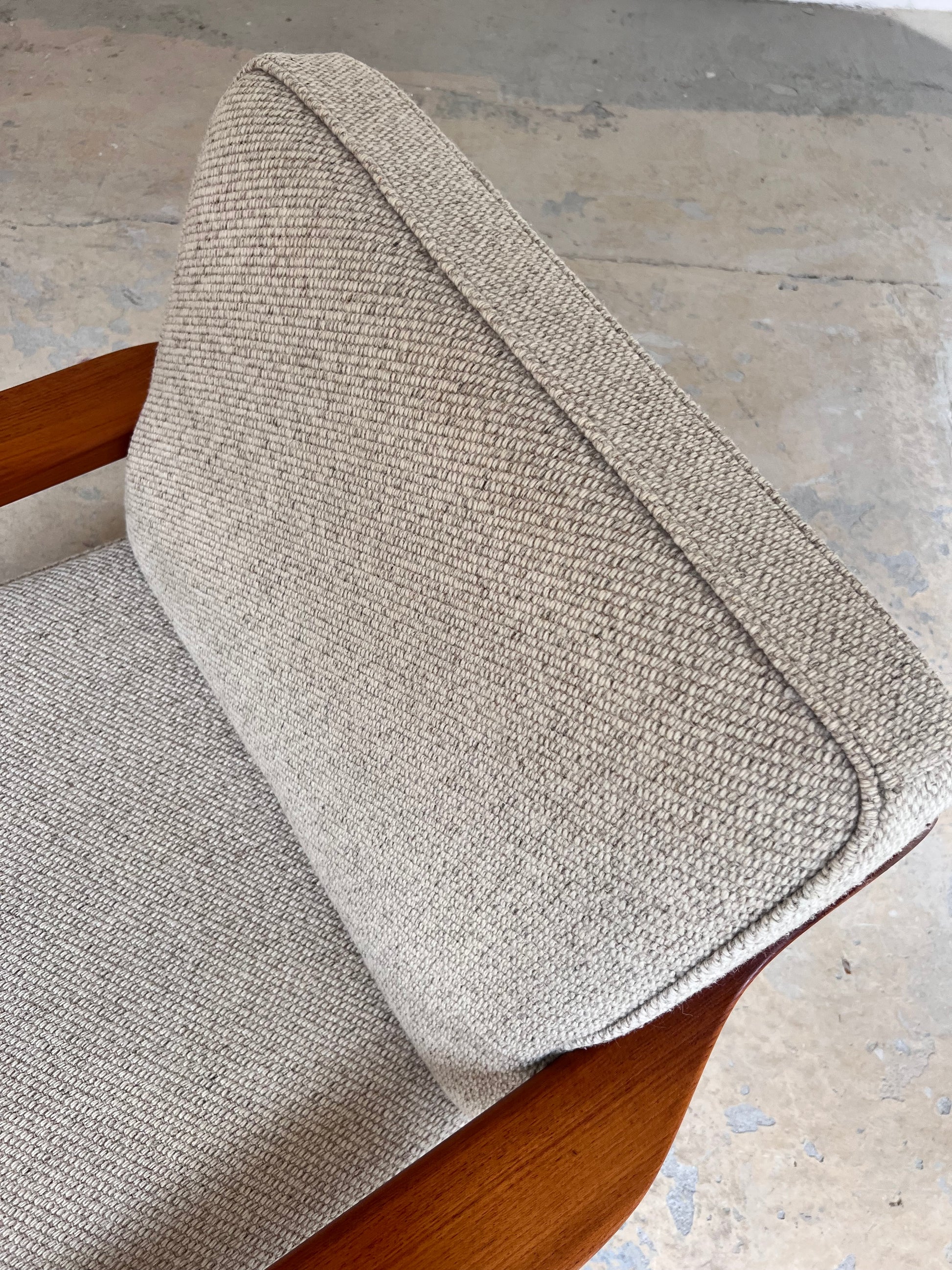 Sessel Teak & Wolle aus Dänemark