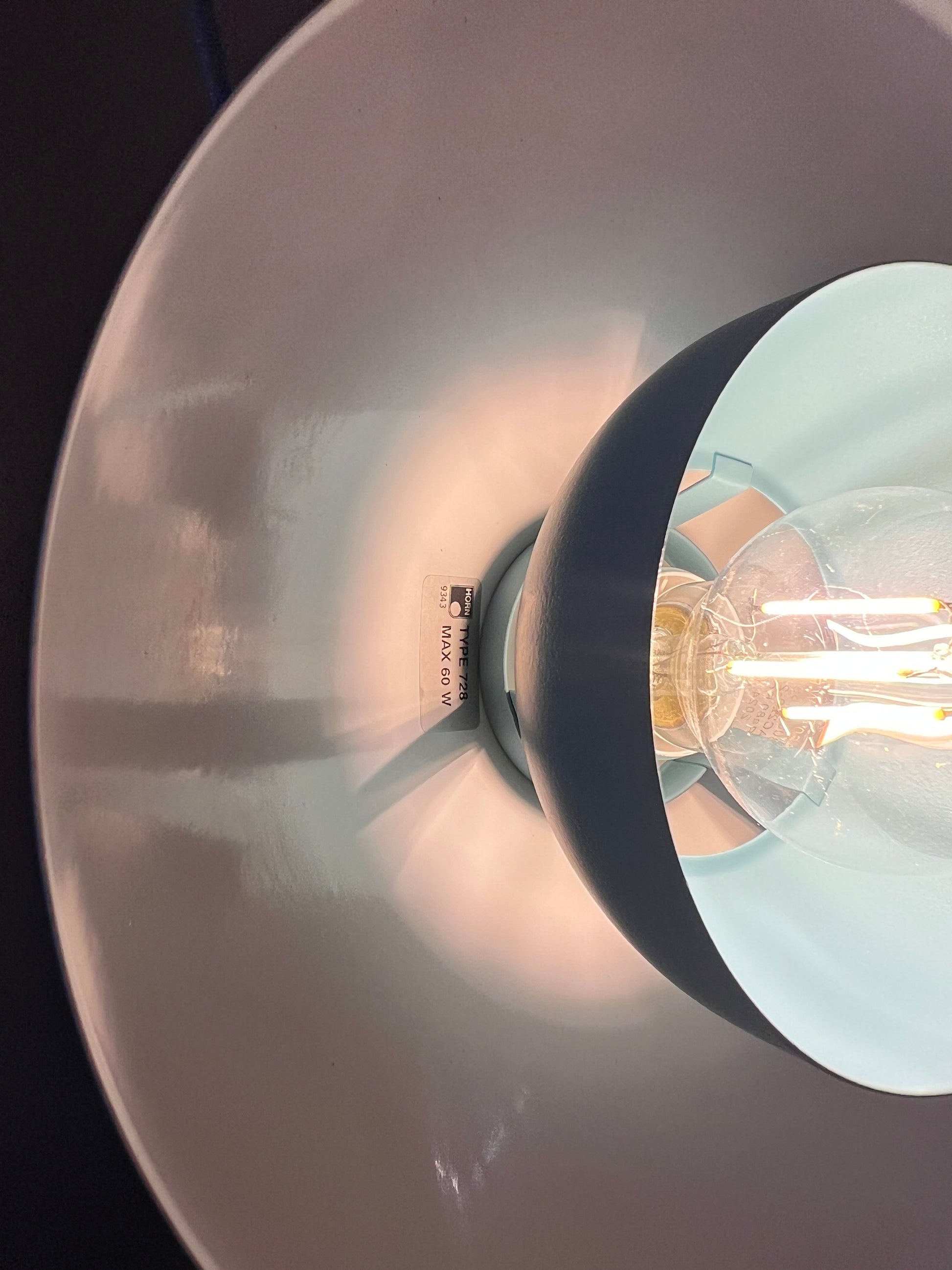 Lamellenlampe Typ 728 neu lackiert von Horn