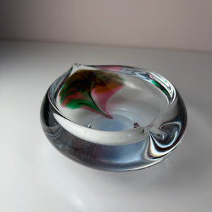Aschenbecher rot grün Glas von Jiří Šuhájek