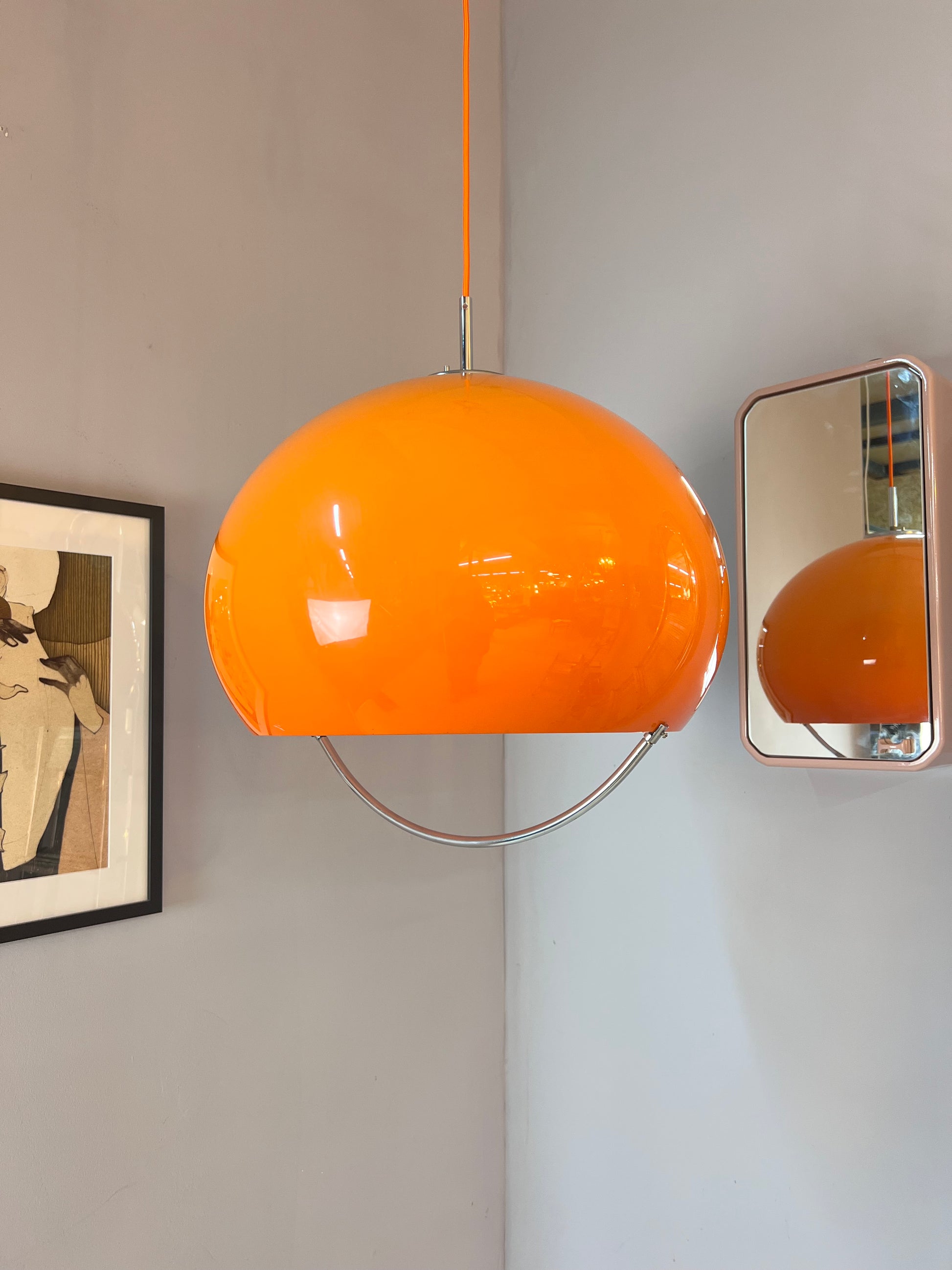 Hängelampe orange Kunststoff von Guzzini