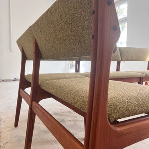 Eckbank grün Teak neu gepolstert von Erik Buch