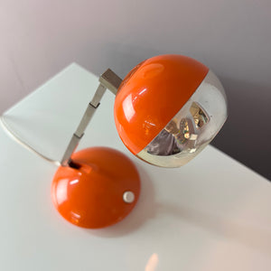 Schreibtischlampe orange mit Teleskoparm von Eichhoff Werke
