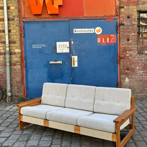 3-Sitzer Sofa beige grau Safari Style
