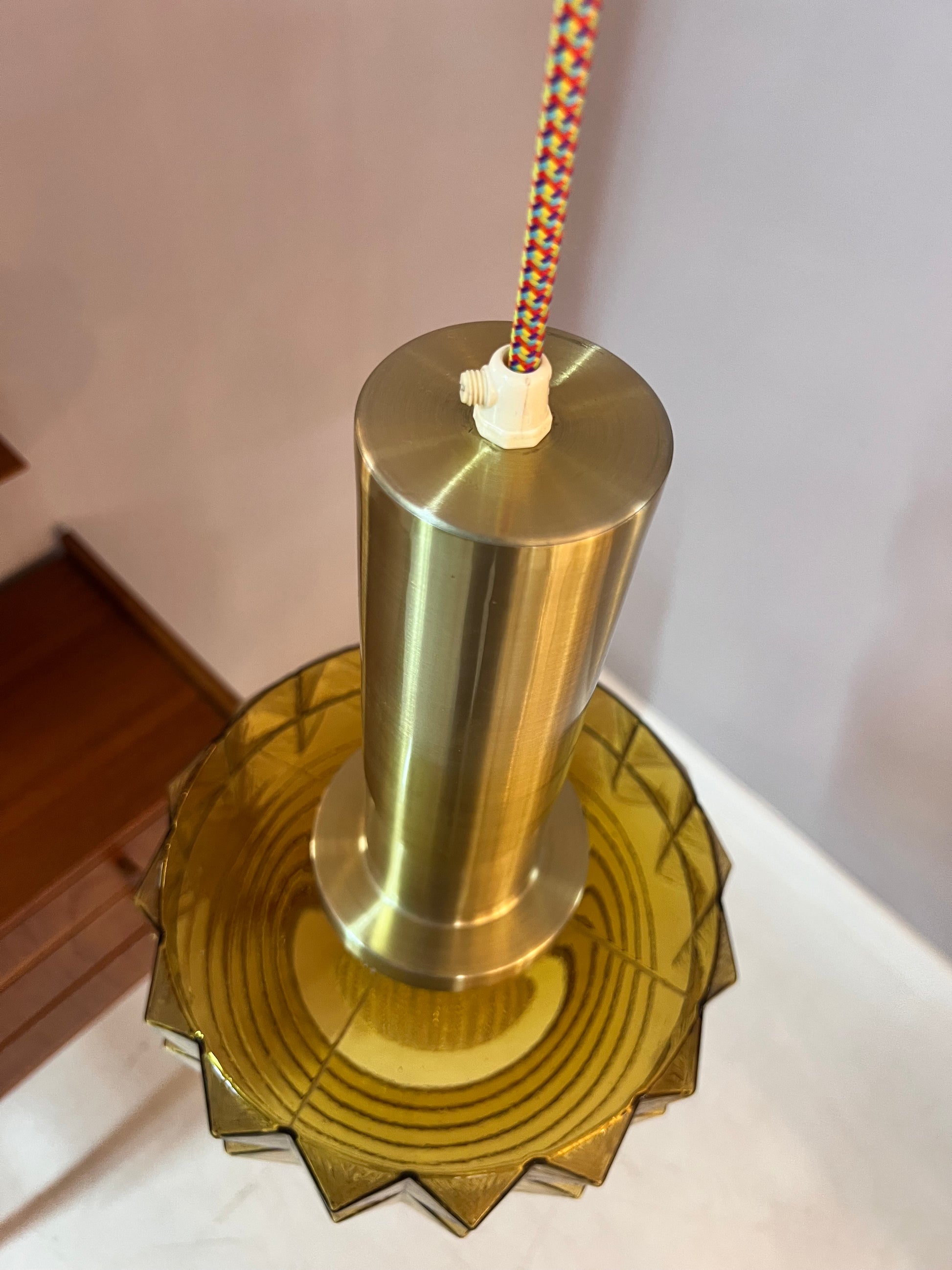 Hängelampe gold Glas von Vitrika