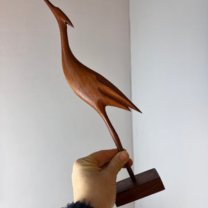 Kranich Figur Teak aus Dänemark