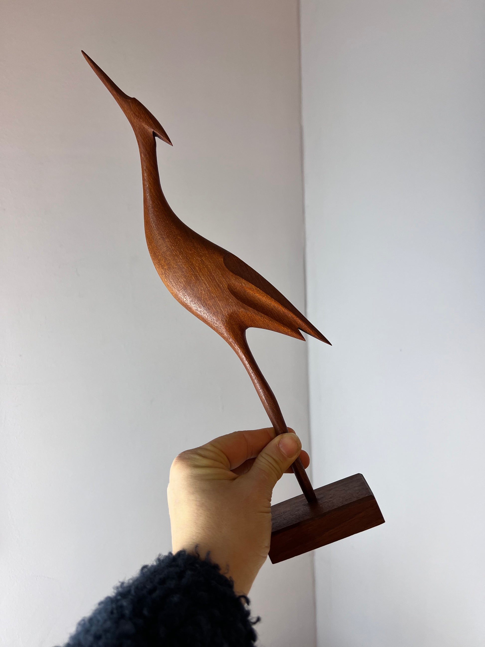 Kranich Figur Teak aus Dänemark
