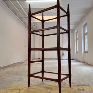 Regal Teak mit Acrylglasplatten aus Däenmark