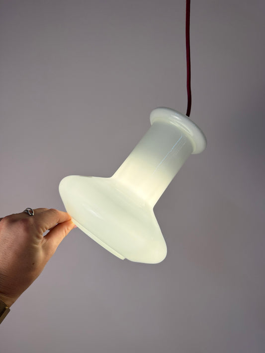 Hängelampe weiß glänzend Glas von Lyskær