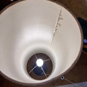 Stehlampe dunkelbraun beige Keramik von EEA Leuchten