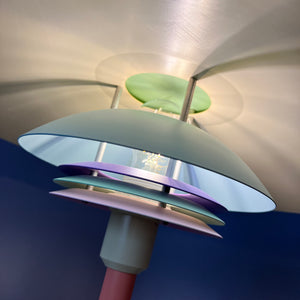 Tischlampe neu lackiert peach gelb