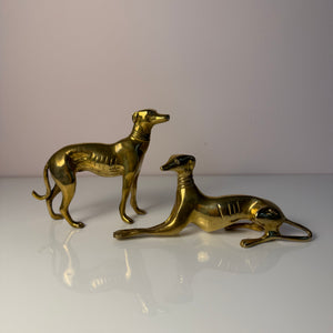 Set: 2 Windhunde Messing aus Dänemark