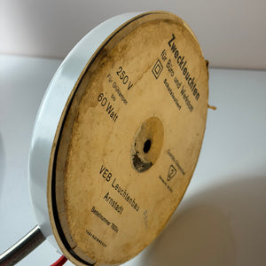 Schreibtischlampe weiß Metall von Helion - VEB Leuchtenbau Arnstadt