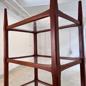 Regal Teak mit Acrylglasplatten aus Däenmark