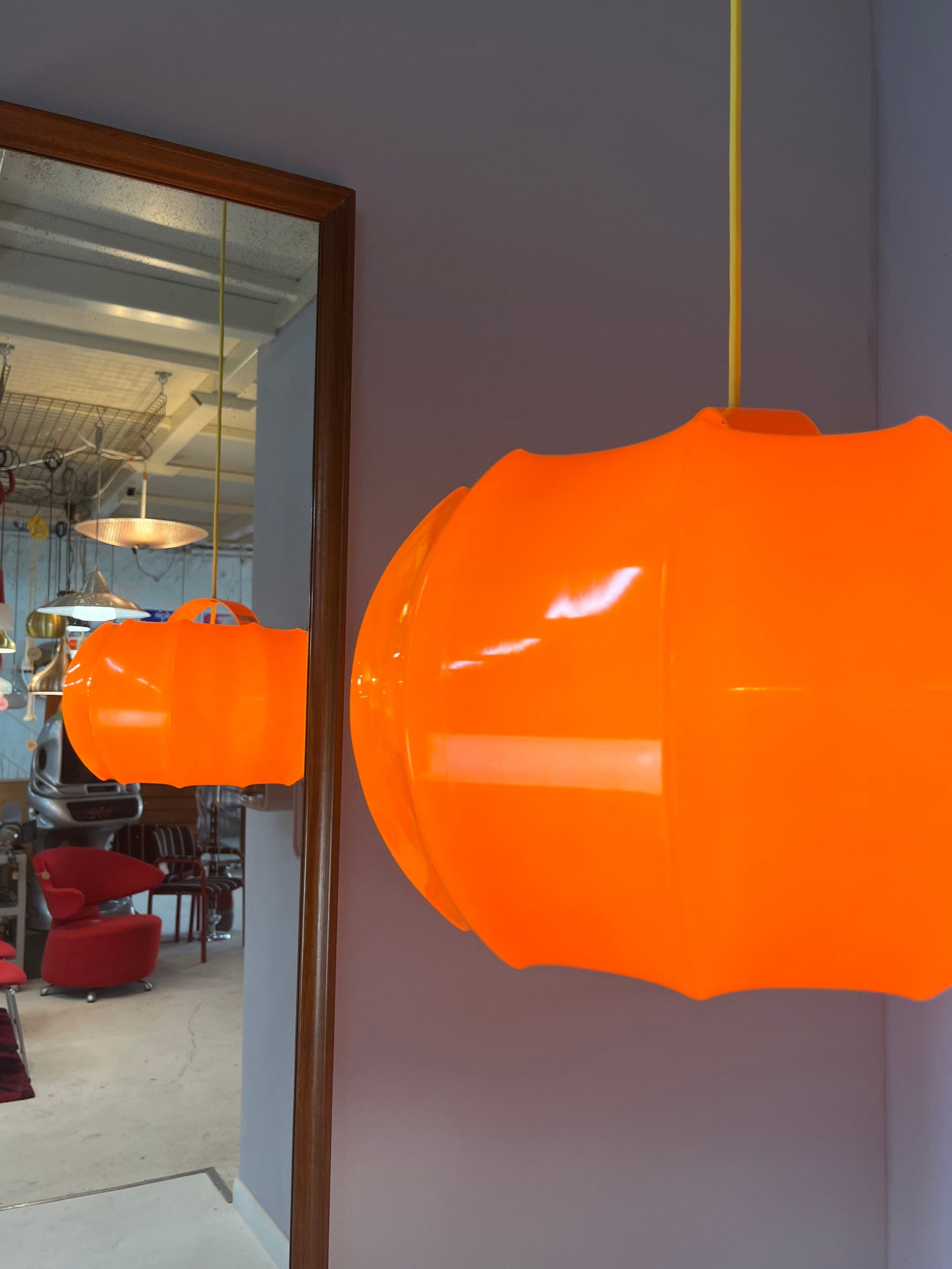 Hängelampe orange Kunststoff von Ilka Plast