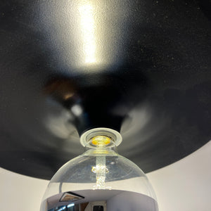 Wandlampe Diskus schwarz neu lackiert