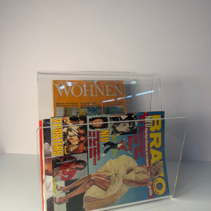 Zeitschriftenständer transparentes Plexiglas
