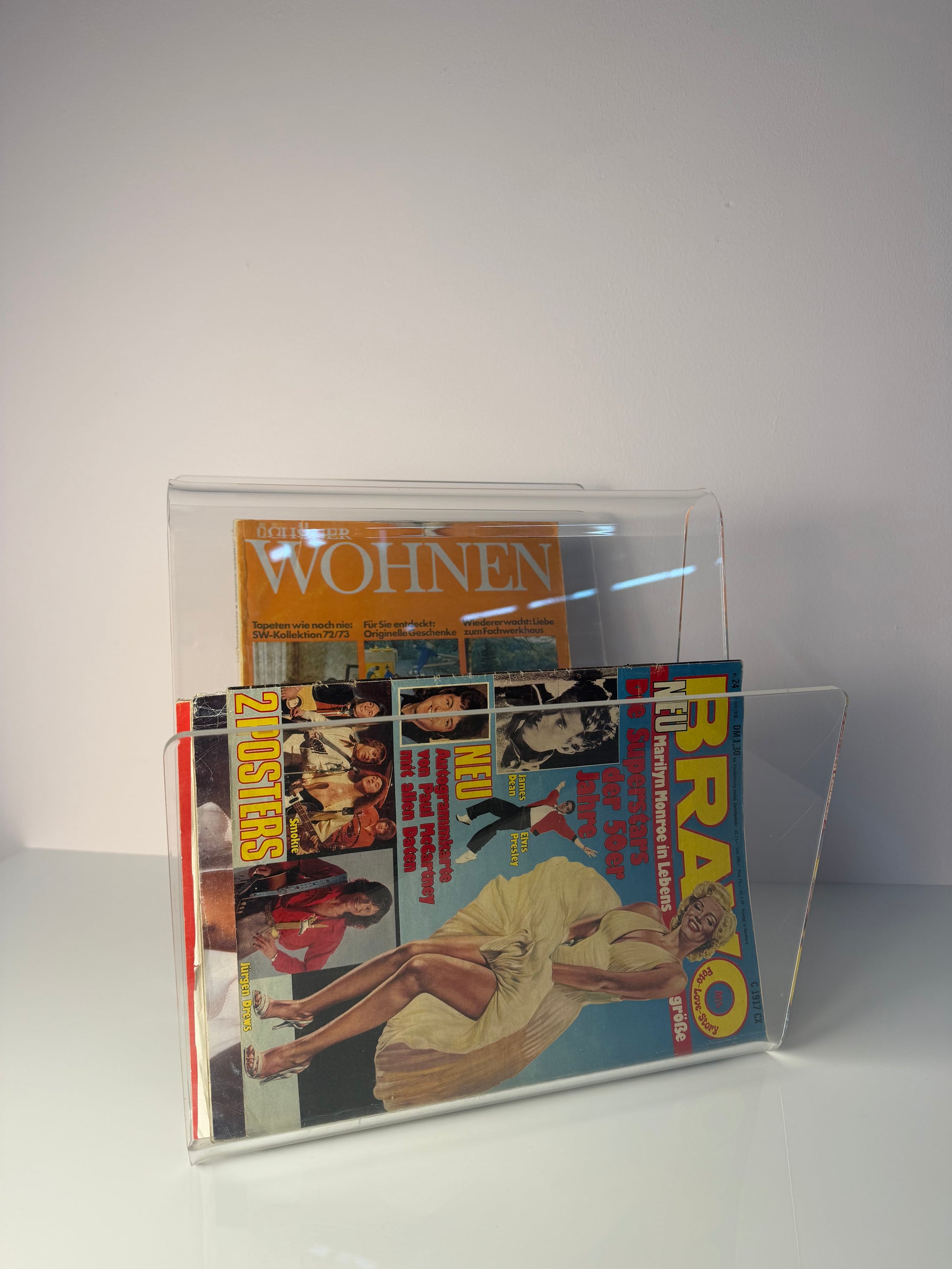 Zeitschriftenständer transparentes Plexiglas