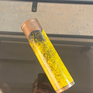 Vase gelb Kupfer Emaille