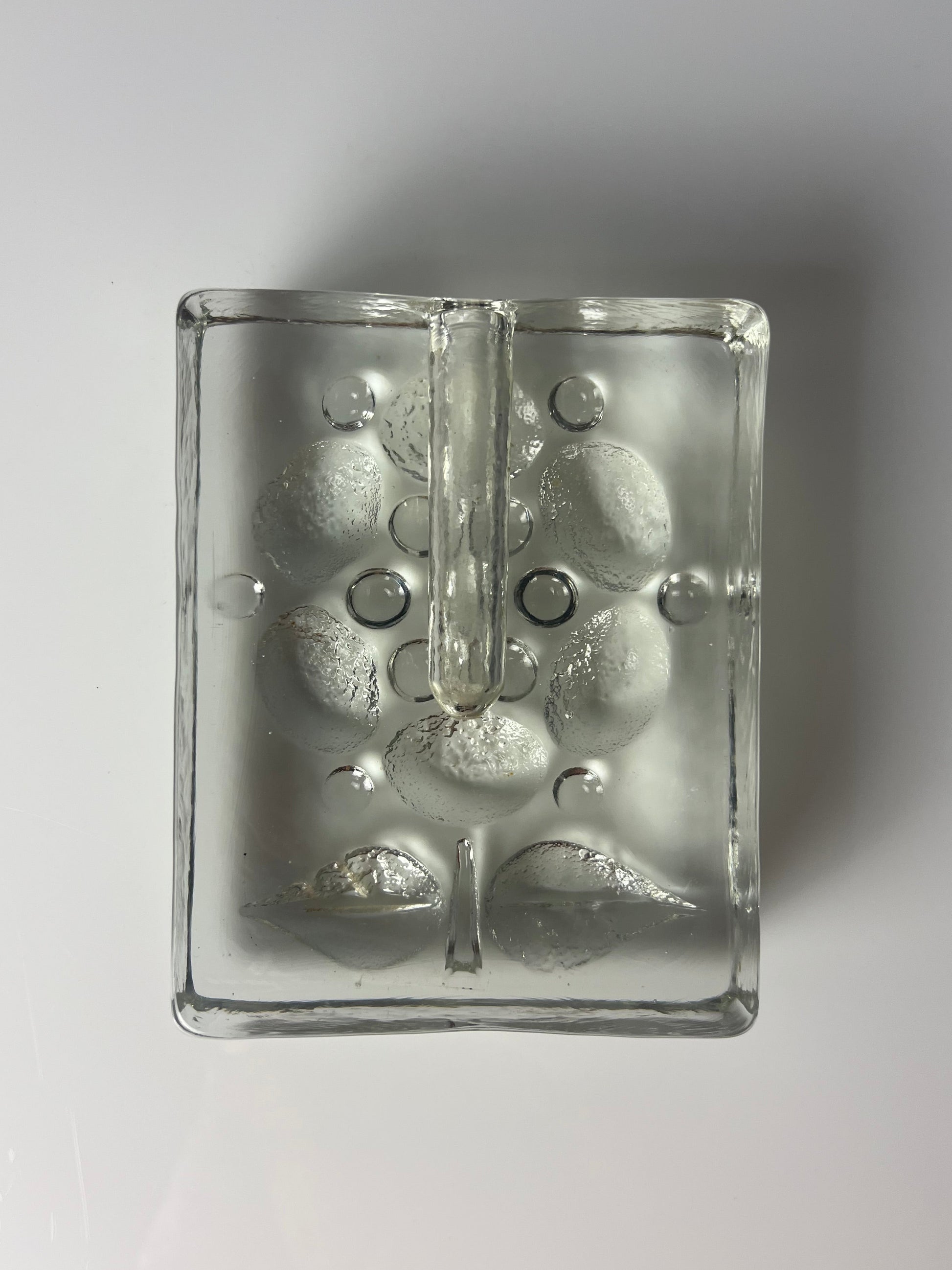 Solifleur Vase mit floralem Muster von Heiner Düsterhaus für Walther Glas