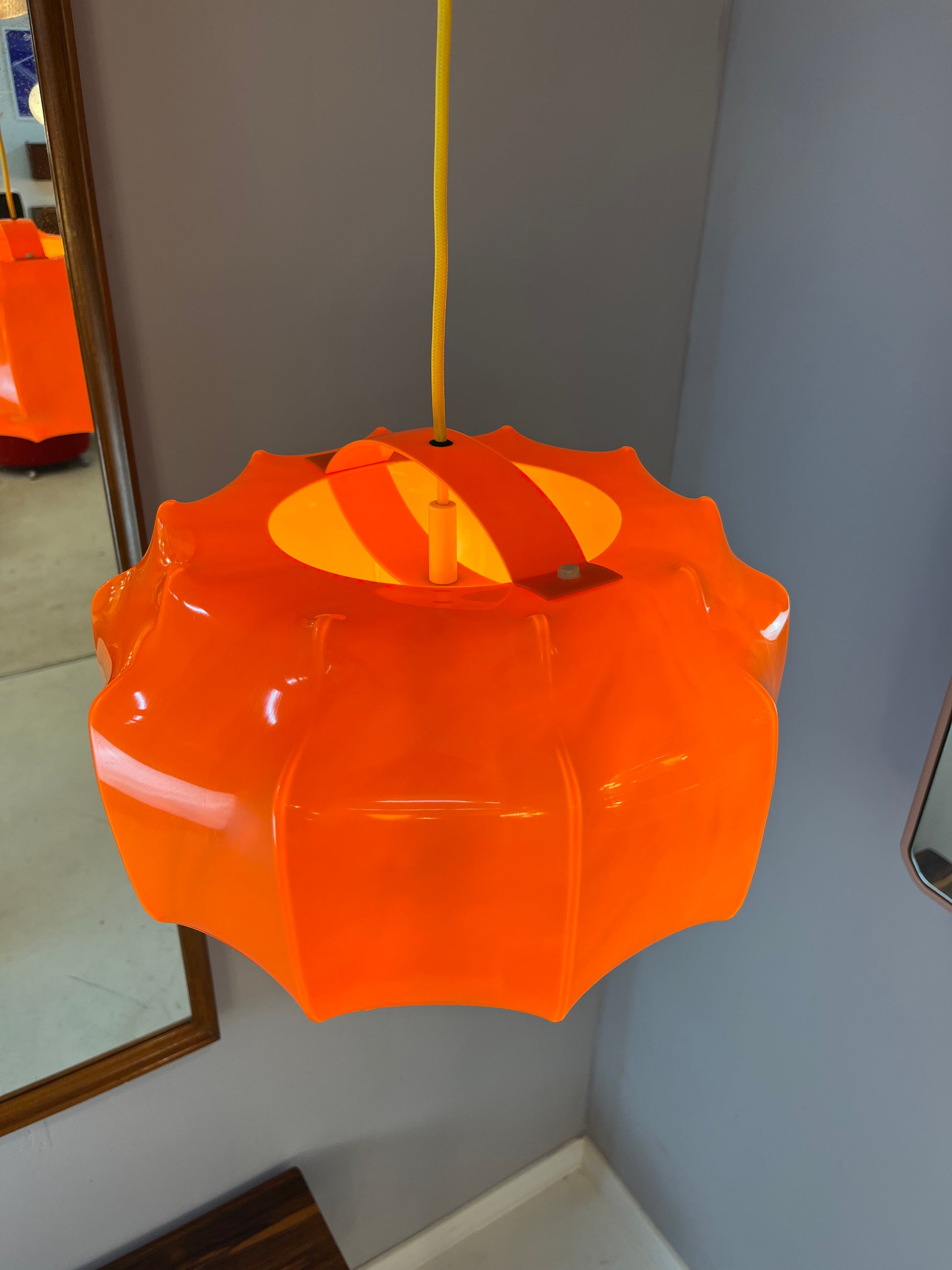 Hängelampe orange Kunststoff von Ilka Plast