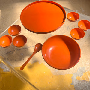 Schalenset orange 70er