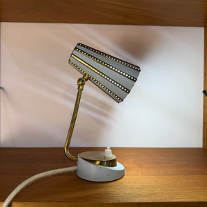 Tischlampe creme Messing von Robert Pfäffle