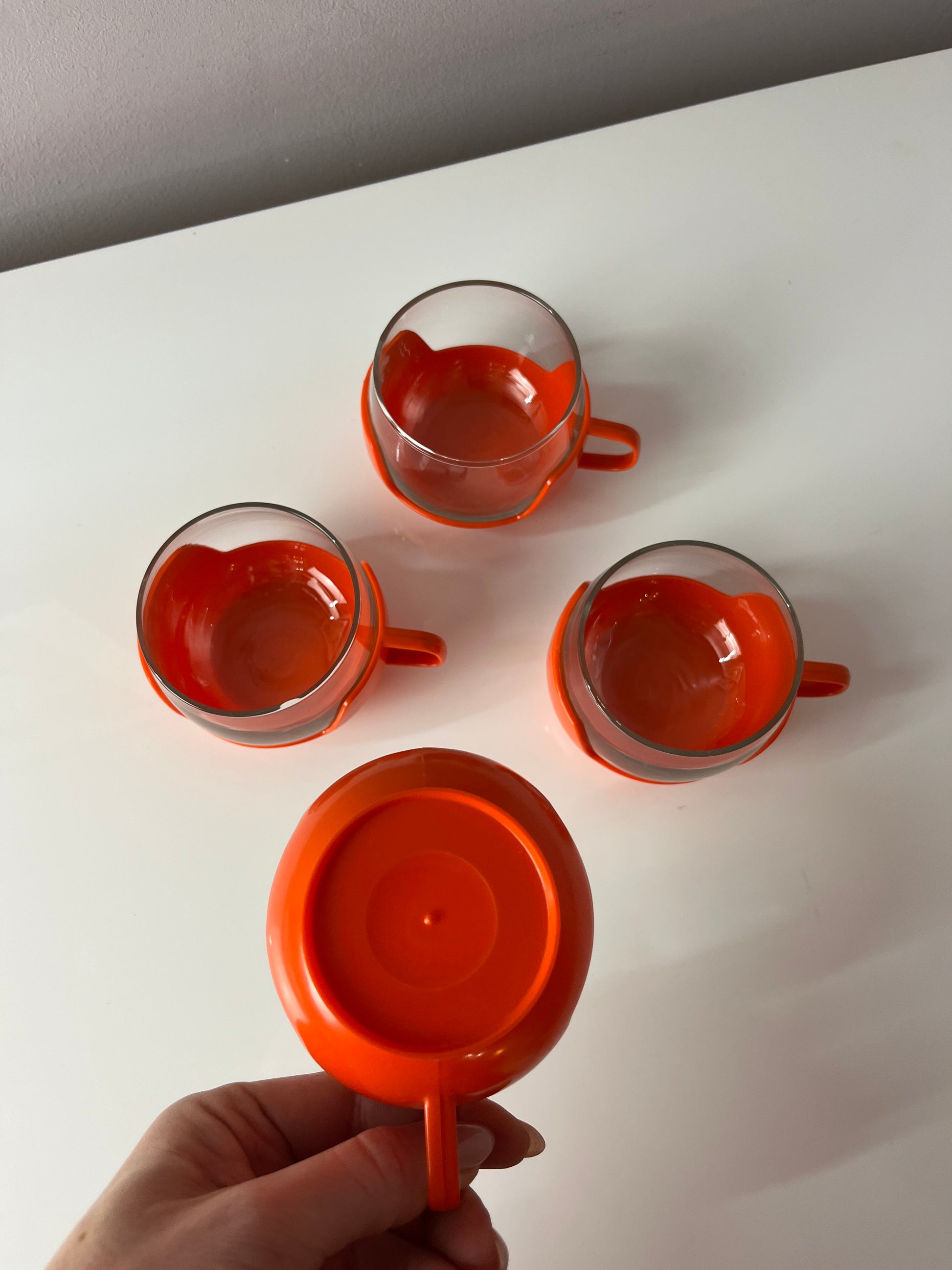 Set: 4x Glasbecher orange