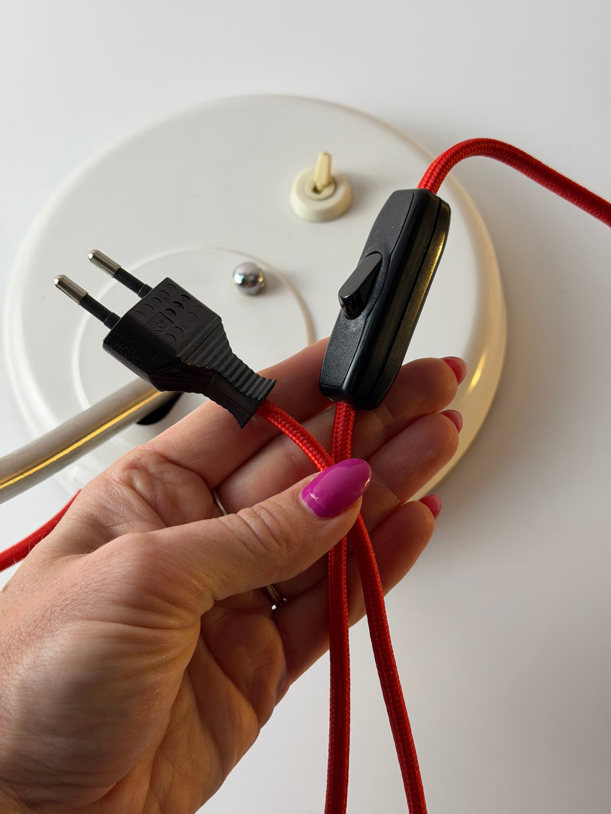 Schreibtischlampe weiß Metall von Helion - VEB Leuchtenbau Arnstadt