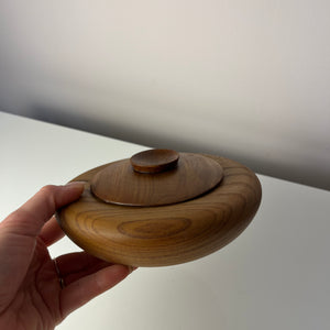 Dose Teak mit Deckel aus Dänemark