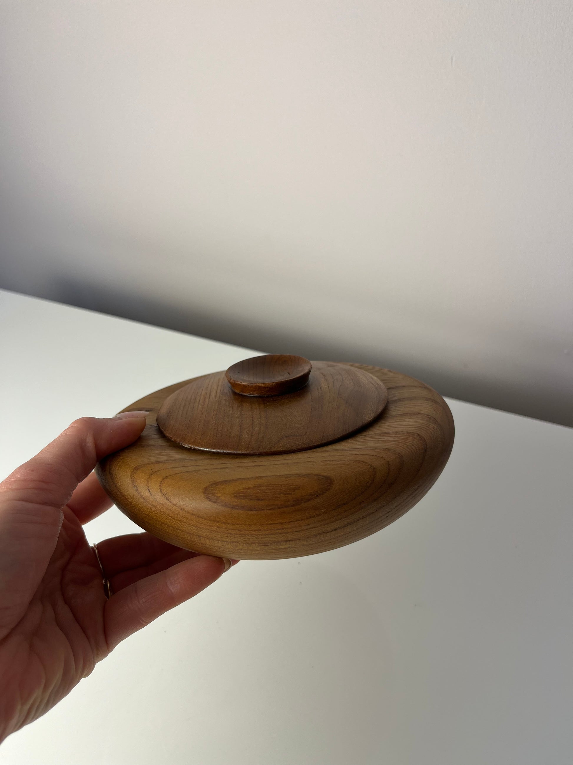 Dose Teak mit Deckel aus Dänemark