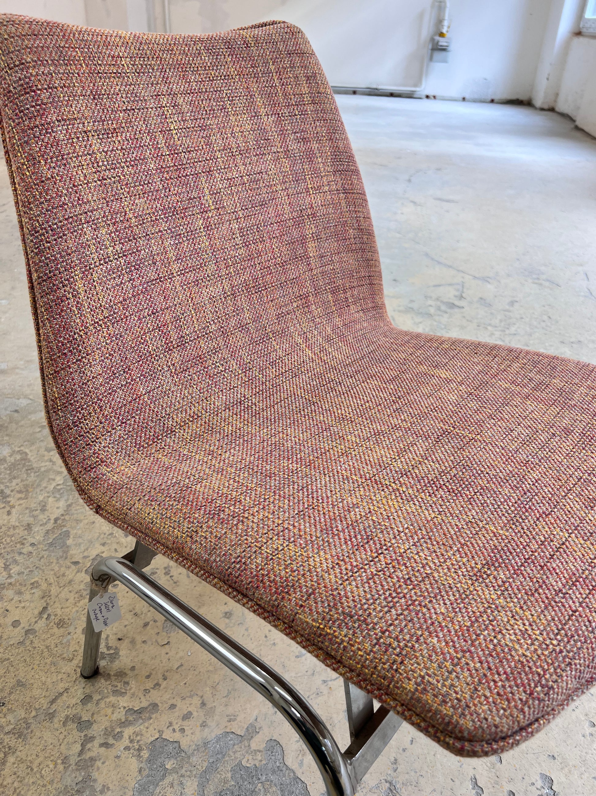 Sessel Lufthavnsstol orange Chrom von Anden Arkitekt für Duba Møbelindustri