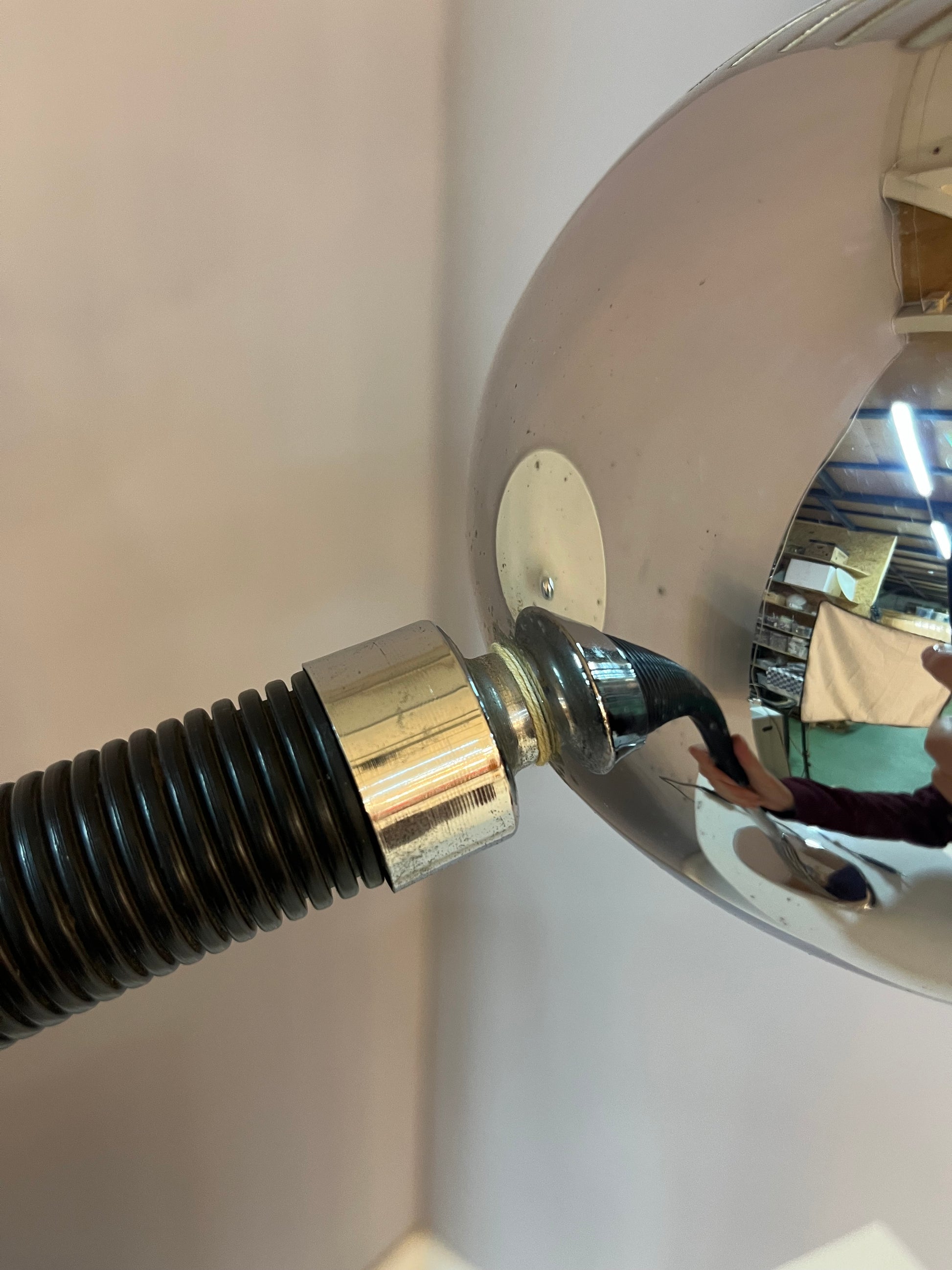 Tischlampe Gooseneck Chrom schwarz von Herda