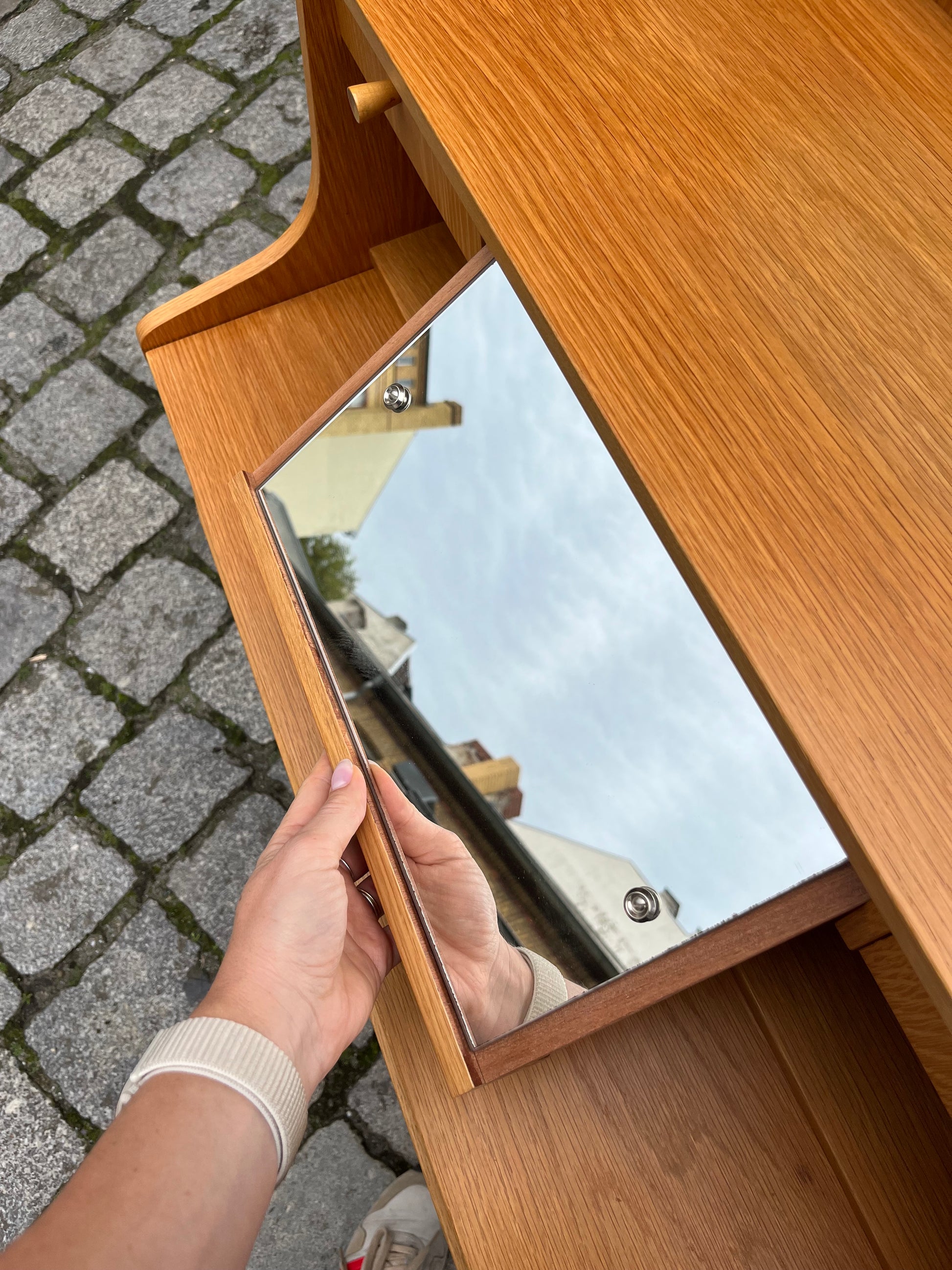 Sekretär mit Spiegel Eiche aus Dänemark