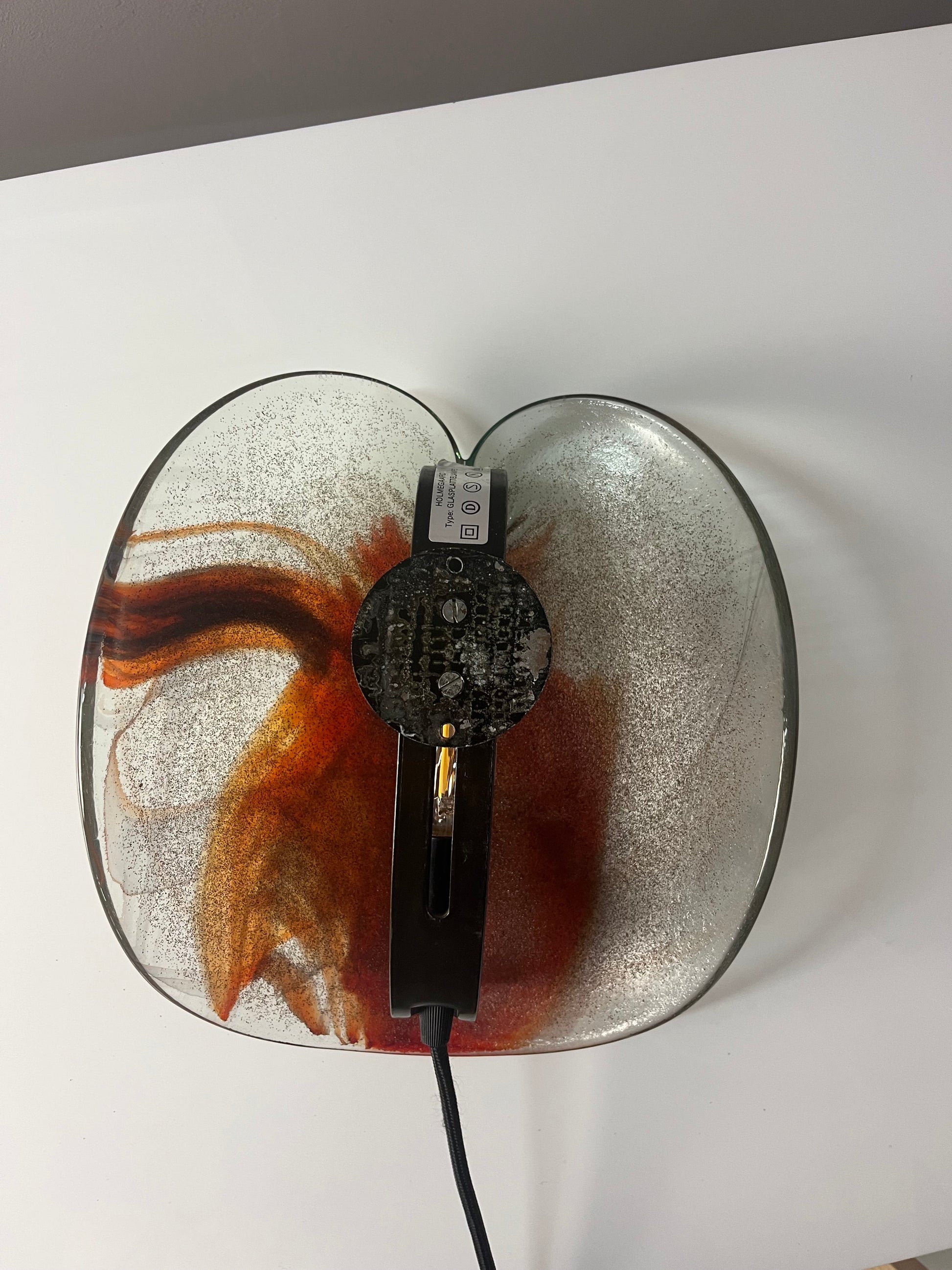 Wandlampe rotbraun Glas von Per Lütken für Holmegaard